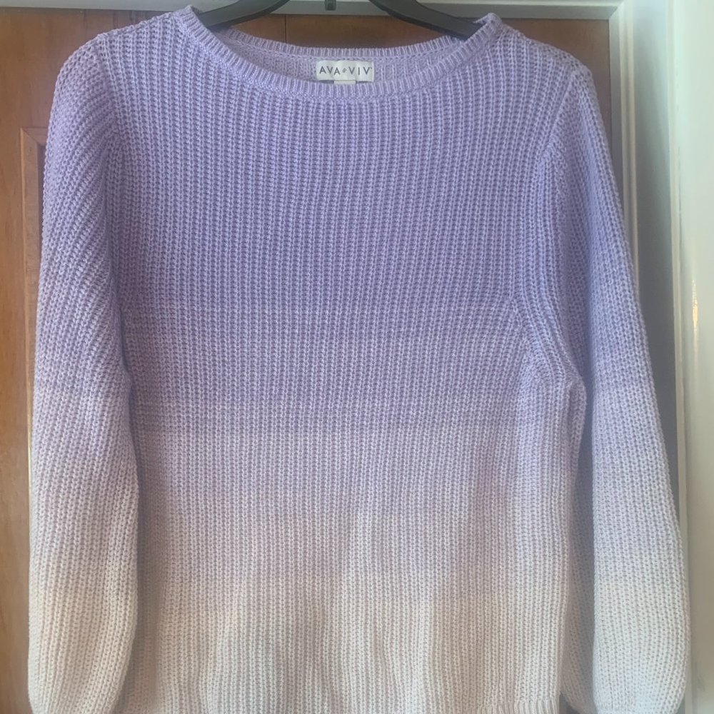 Ava & Viv Women's Purple Crewneck Pullover NWT